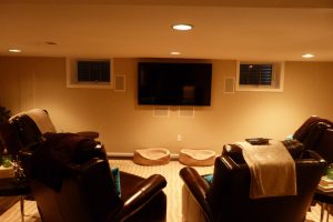 Room with lighting control system