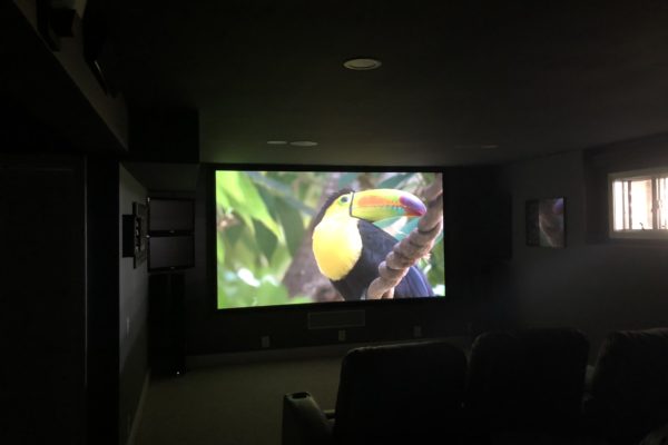 Theater Room with the Four TVs Off