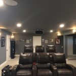 Surround sound system in a home with recliners