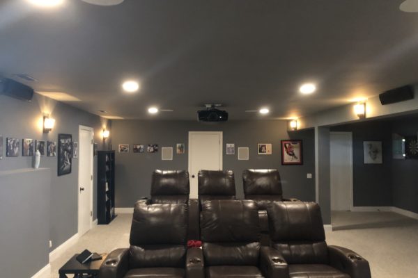 Surround sound system in a home with recliners