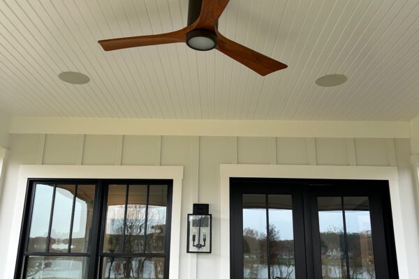 Outdoor in-ceiling speakers