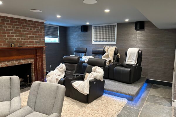 Surround sound speakers and furniture