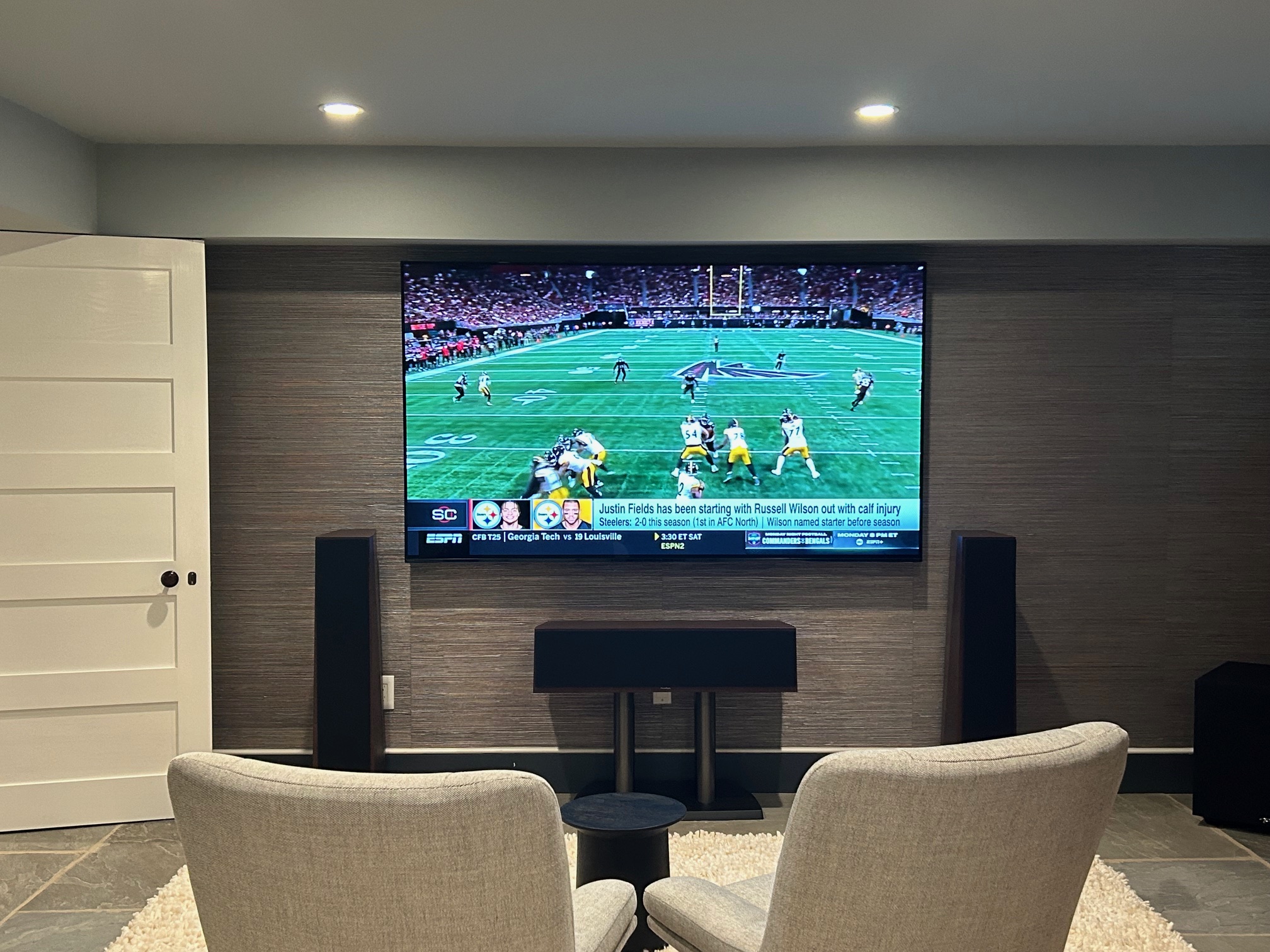 TV and speakers