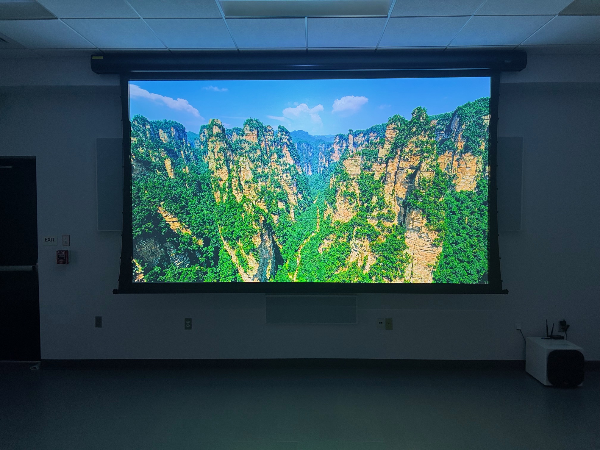 Screen and front speakers