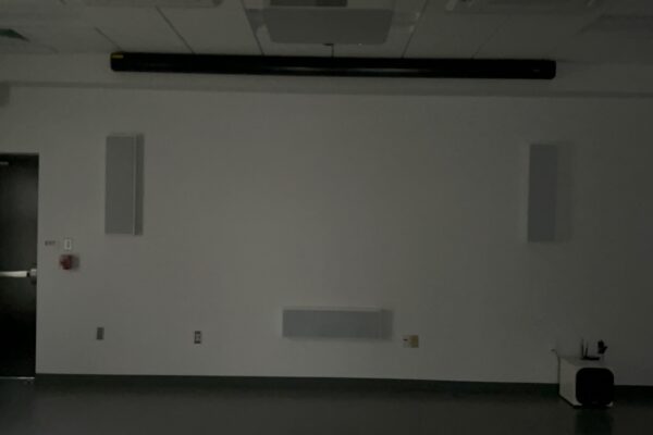 Motorized screen retracted