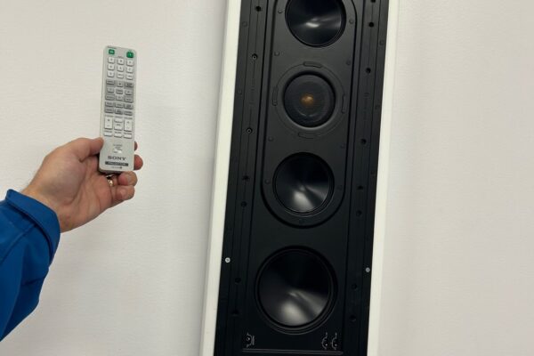 Size comparison front channel speaker